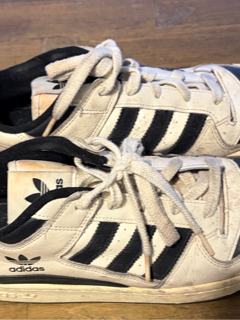 adidas Men's White and Black Low-Top Athletic Sneakers
